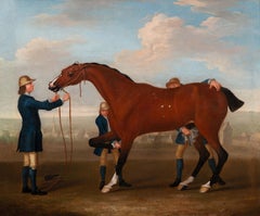 The Famous racehorse 'Flying Childers' held by a groom