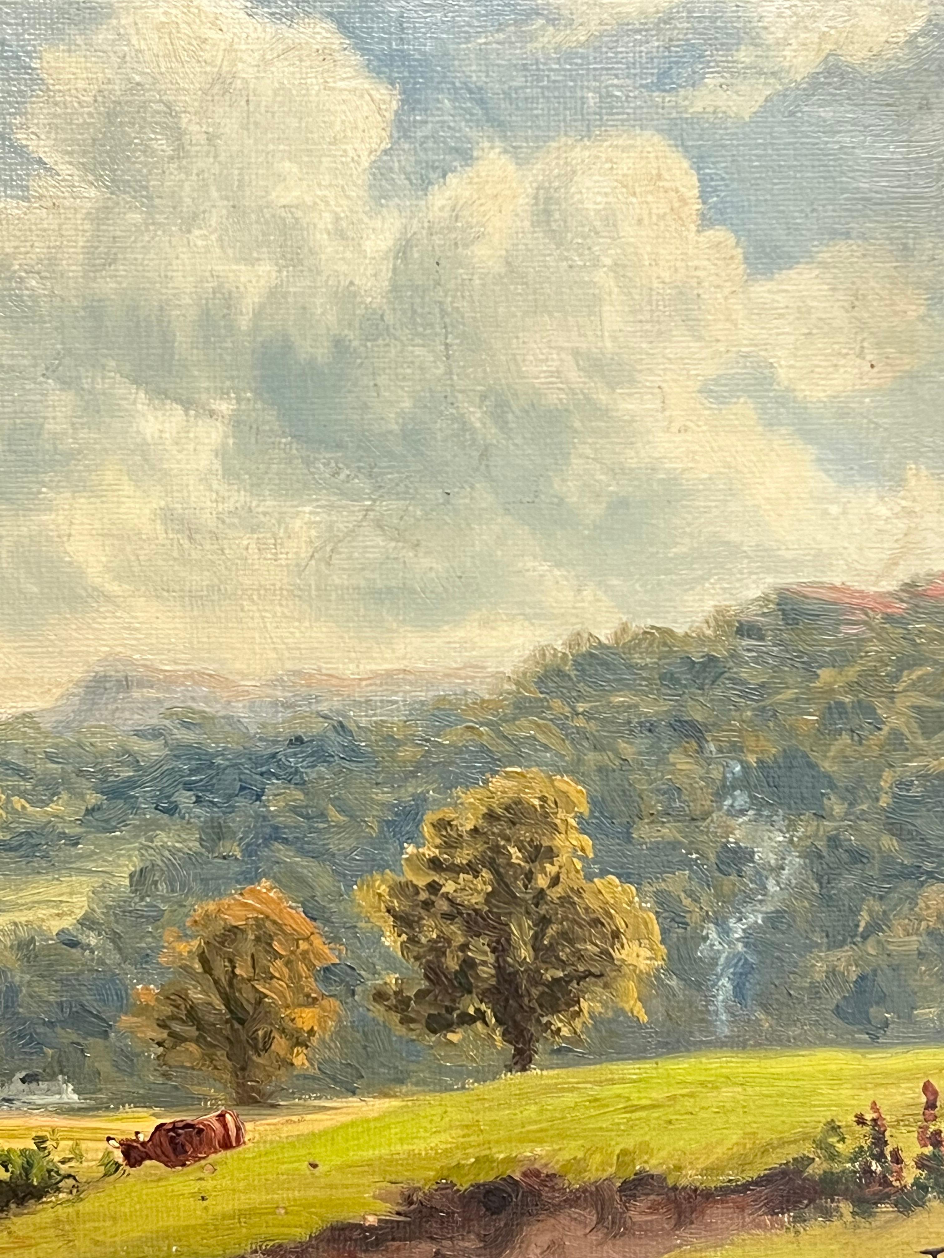 Beschauliche Weiden
von Thomas Spinks (Brite, 1847-1927)
unterzeichnet und datiert (18)91
Öl auf Karton gerahmt
Gerahmt: 9,5 x 12,5 Zoll
Tafel: 7 x 10 Zoll
Provenienz: Privatsammlung, England
Condit: sehr guter Zustand

Für weitere Informationen