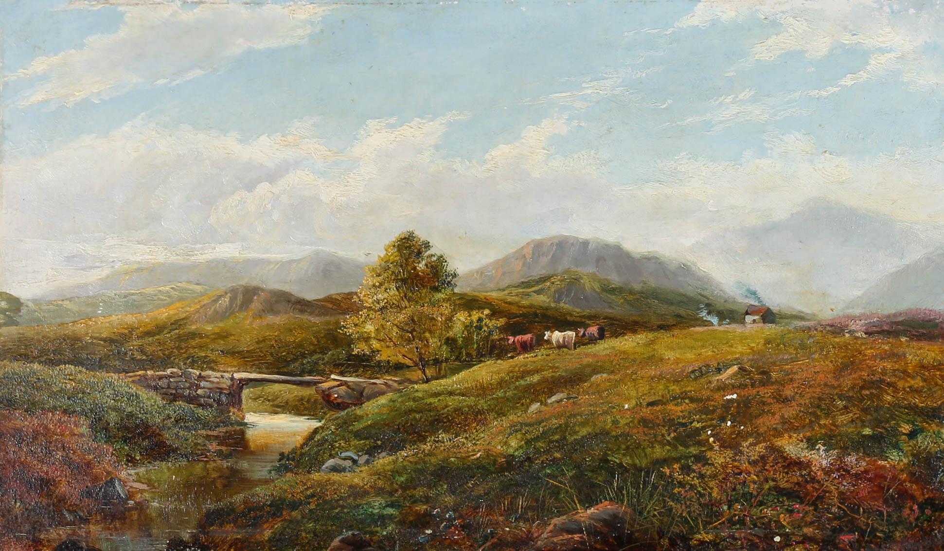 Cerchio di Thomas Barber (1891-1899) - Olio incorniciato, Paesaggio idilliaco - Painting di Thomas Stanley Barber 
