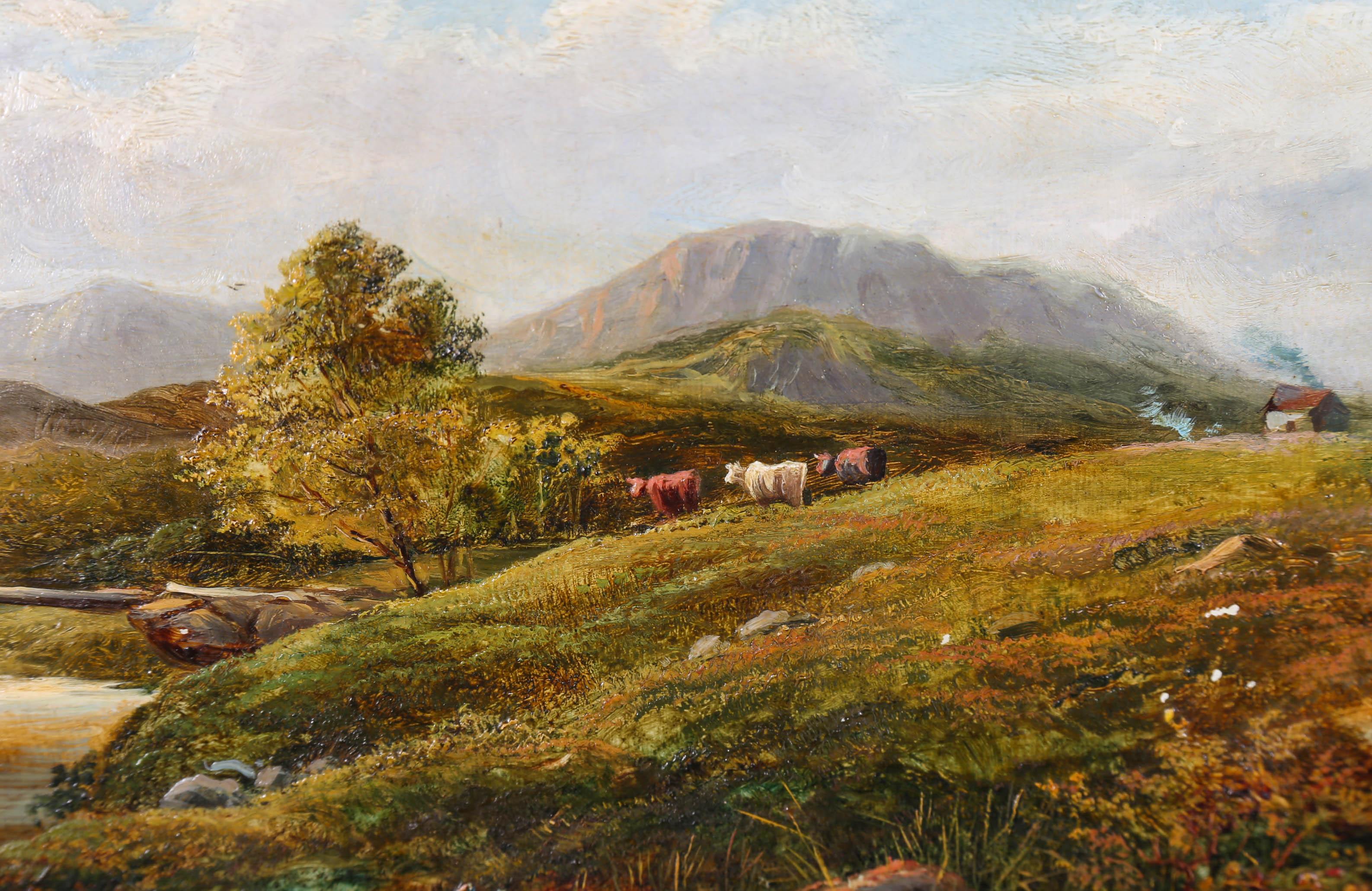 Cerchio di Thomas Barber (1891-1899) - Olio incorniciato, Paesaggio idilliaco 2