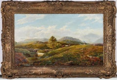 Cercle de Thomas Stanley Barber (1891-1899) - Huile encadrée, paysage Idyllic