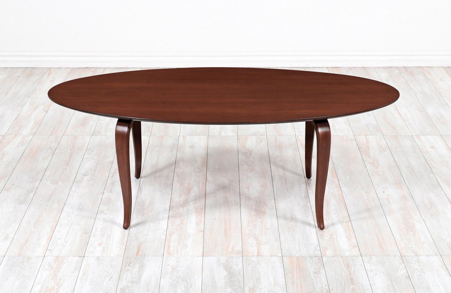 Mid-Century Modern Expertly Restored - Thomas Stender Surfboard Oval Coffee Table for Sigma