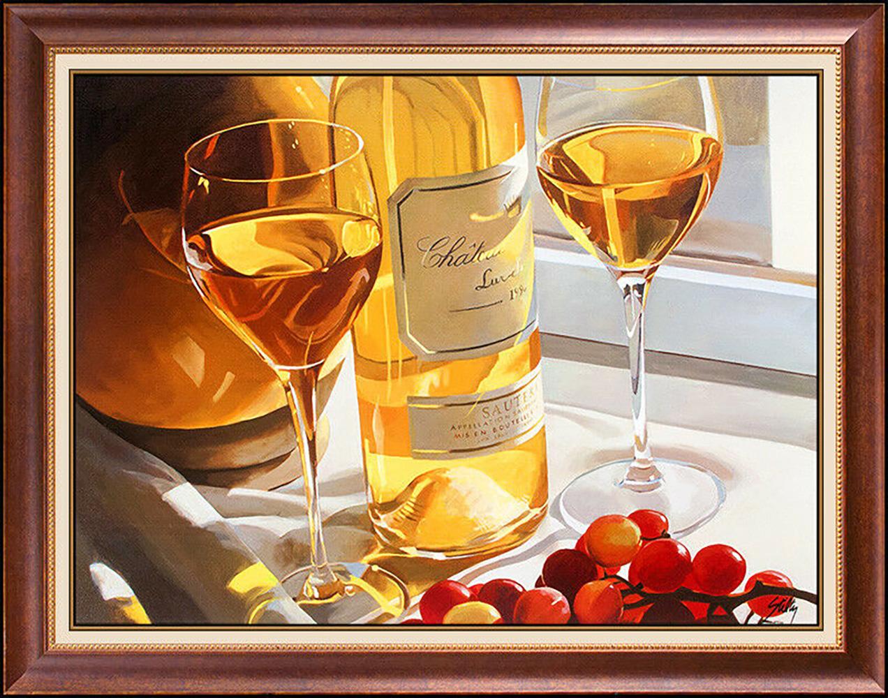 Thomas Stiltz Large Giclee on Canvas Signed Sautern Grapes White Wine Art Tom For Sale 1