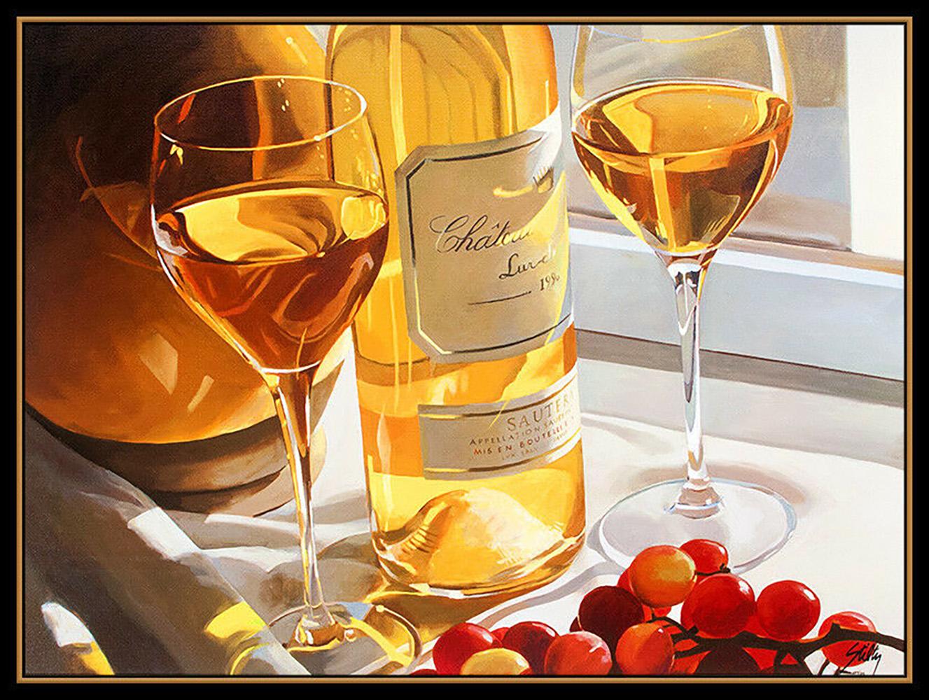 Thomas Stiltz Large Giclee on Canvas Signed Sautern Grapes White Wine Art Tom For Sale 2