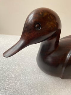 Thomas Suby Carved Duck Sculpture