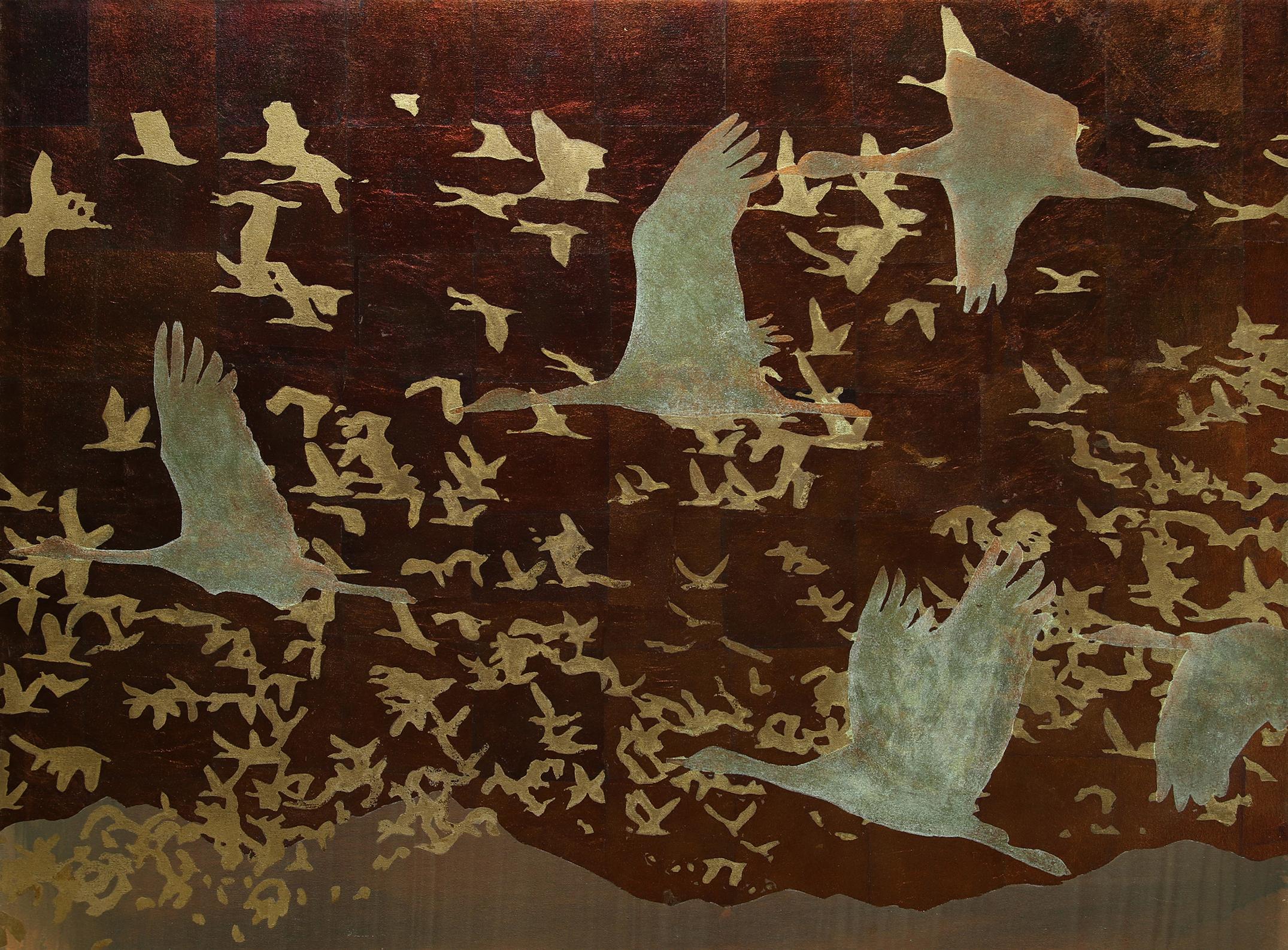 Thomas Swanston Animal Painting – Herbst Licht III