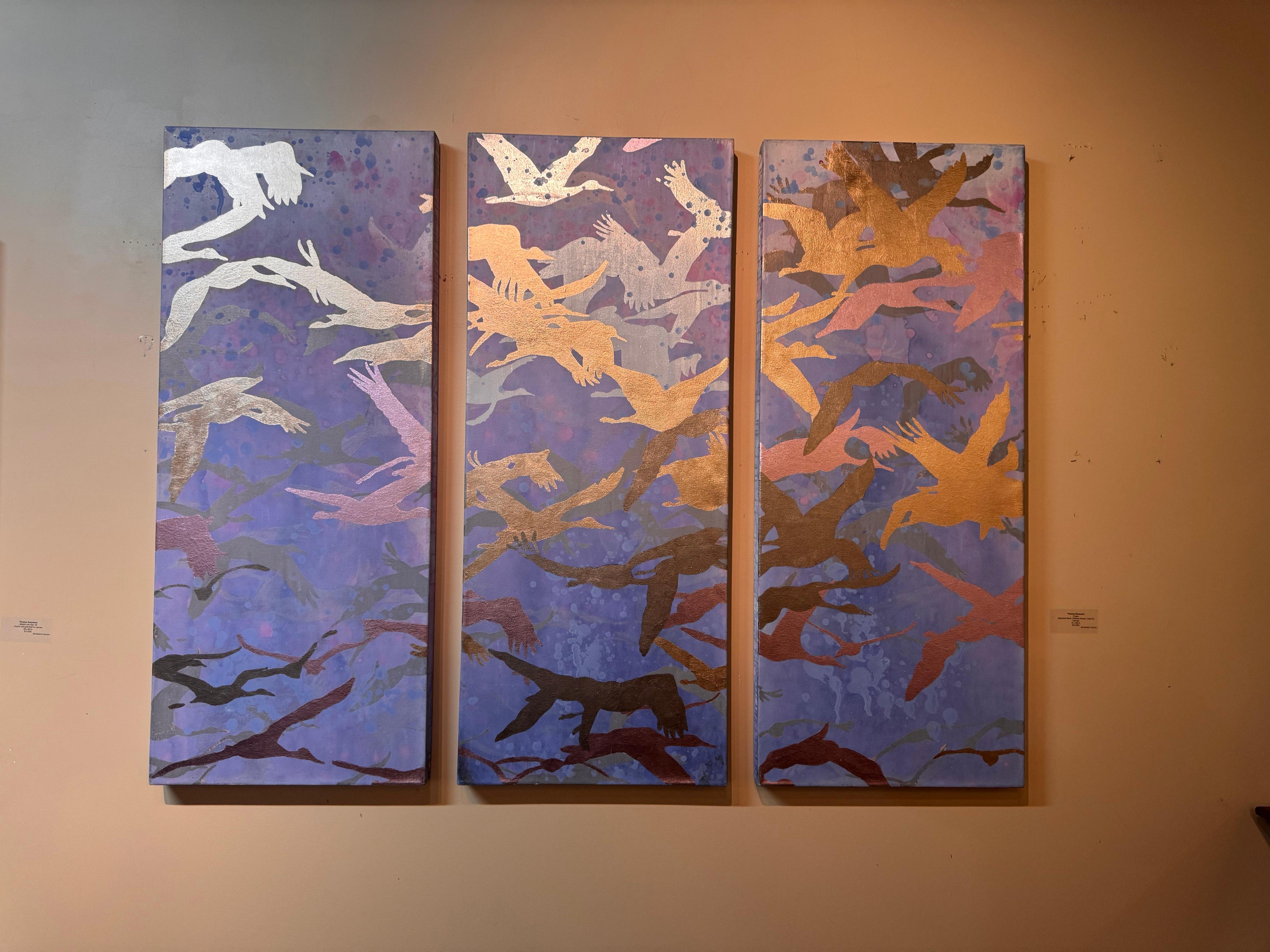 Fuge Triptychon – Painting von Thomas Swanston