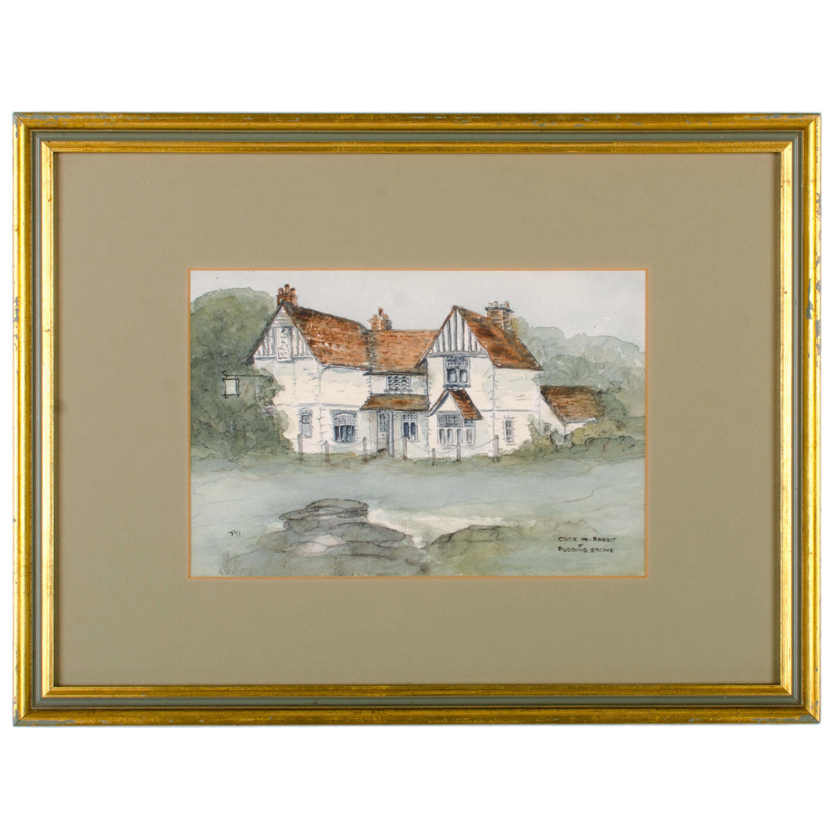 Thomas Taylor Irlanda - Pubs británicos Pinturas en acuarela - Lote de 5 Inglés en venta