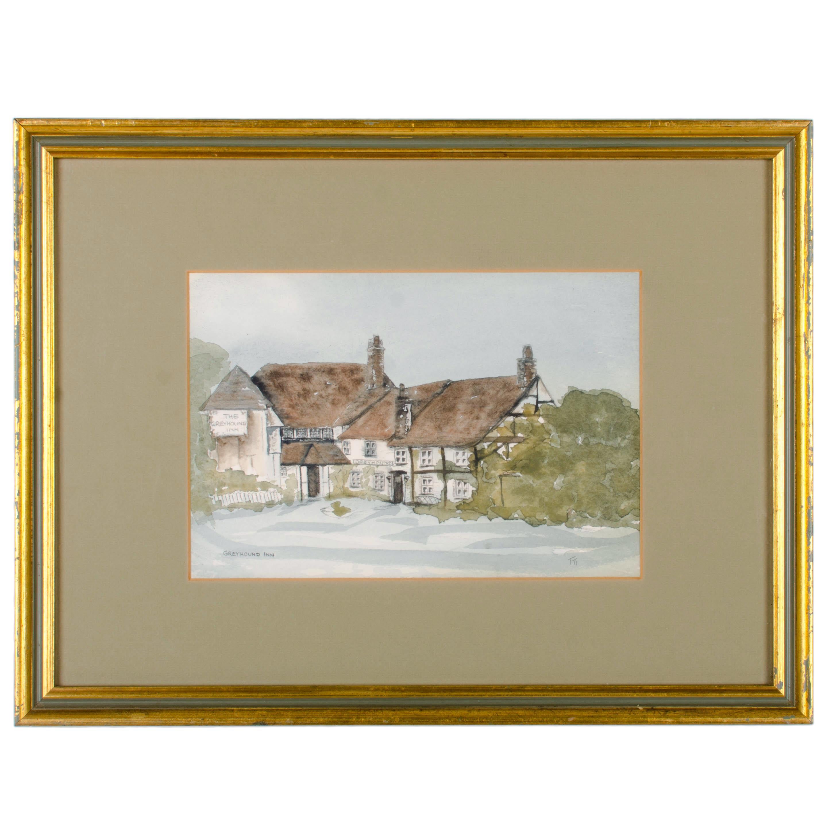 Thomas Taylor Irlanda - Pubs británicos Pinturas en acuarela - Lote de 5 principios del siglo XX en venta