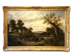 Oil Painting by 19th Century Landscape artist Thomas Thomas