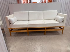 Thomas Thos Moser “Hartford” custom white Leather sofa