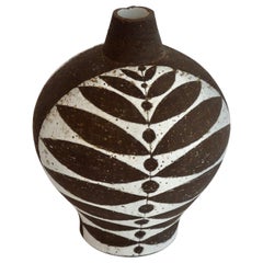 Vase en céramique du Danemark Thomas Toft:: noir et blanc