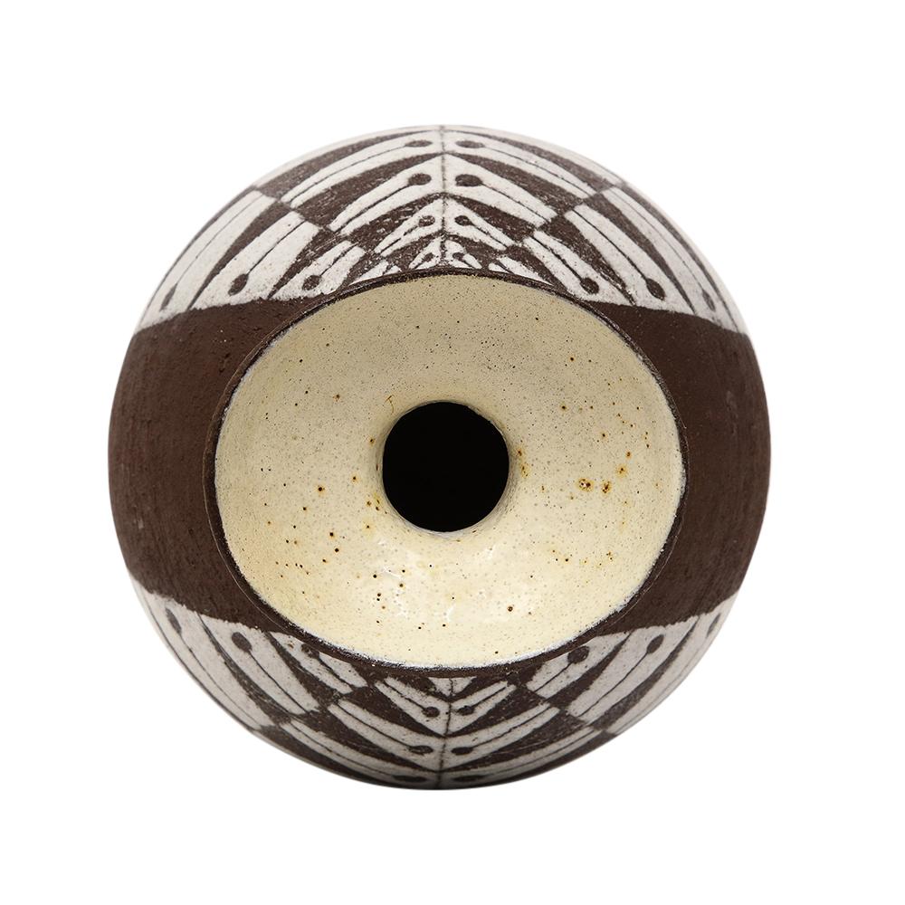 Thomas Toft Vase, Ceramic, White, Brown, Abstract, Geometric, Signed For Sale 10