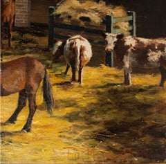 Horse Breeder with His Horse, Oil on Canvas, English School, 1888