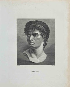 Portrait of Brutus - Original Etching by Thomas Trotter after Fuseli - 1810