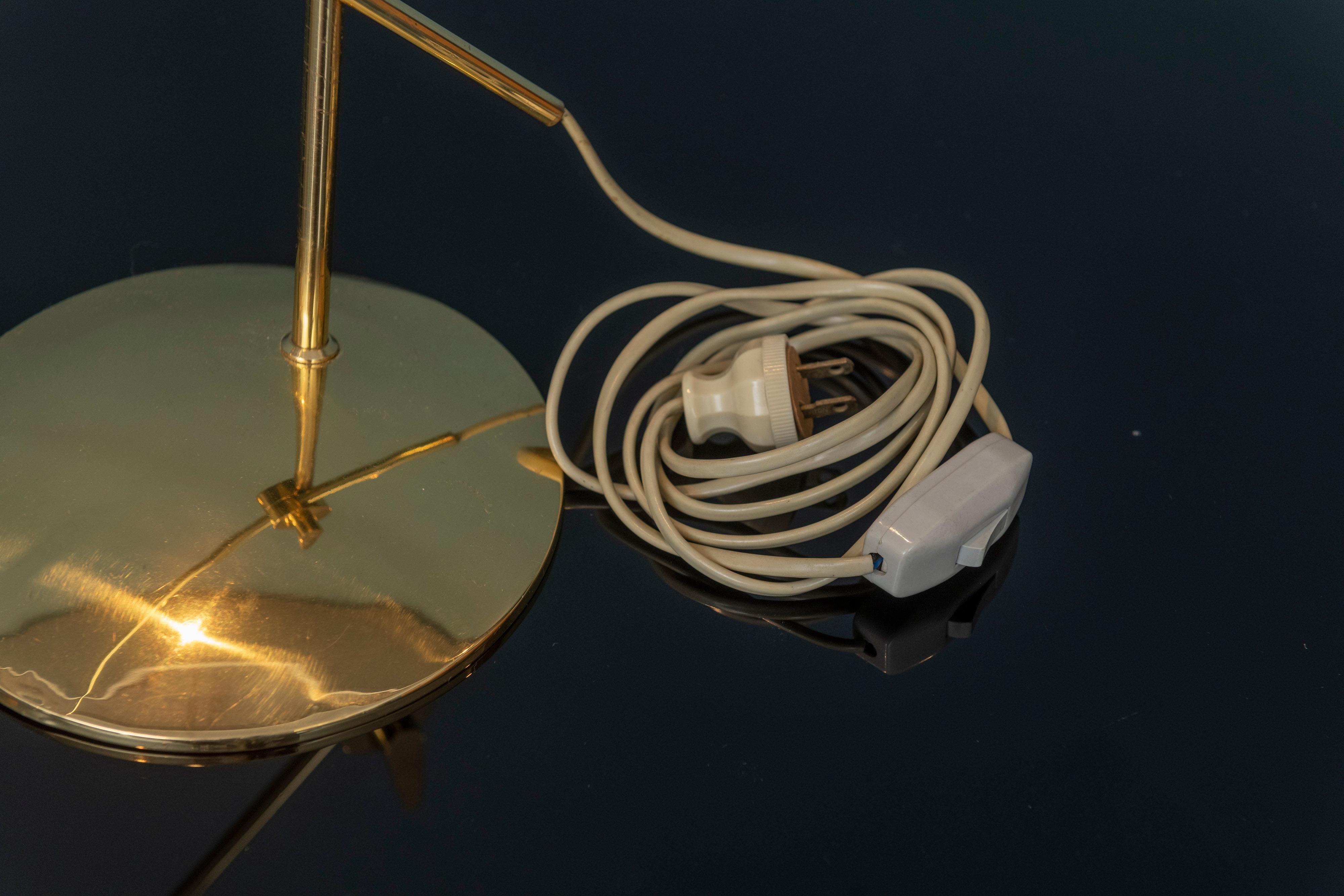 Brass Thomas Valentiner Desk Lamp for Poul Dinesen