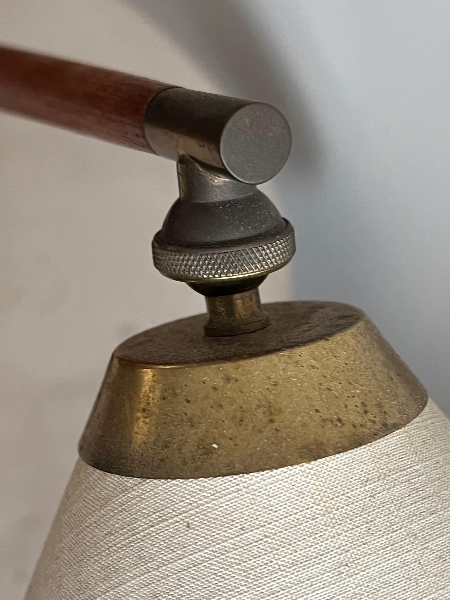 Brass Thomas Valentiner For Poul Dinesen Danish Table Lamp 1950's For Sale