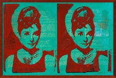 Audrey Hepburn - Thomas Van Housen Contemporary Pop Art Silkscreen Painting