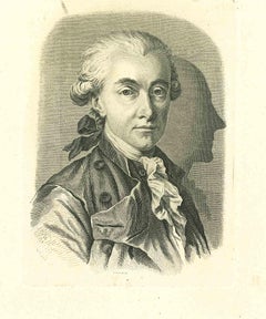 The Portrait - Original Etching by Thomas Vivares - 1810