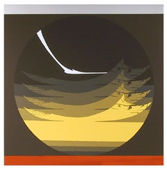 Gate Series Yellow, Geometric Art Screenprint by Thomas W. Benton