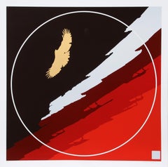 Golden Eagle, 1981, Silkscreen by Thomas W. Benton