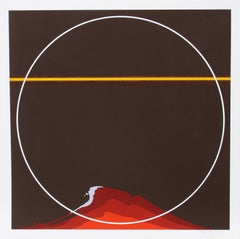 Red Mountain, Abstract Art Screenprint by Thomas W. Benton
