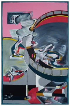 Another Star Ascends then Falls Down the Stairs - Contemporary 21st Century Art