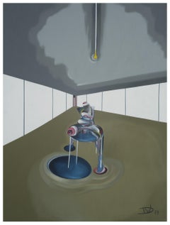 The American Series-Interrogation Blues Abstract Art by Thomas Dowdeswell