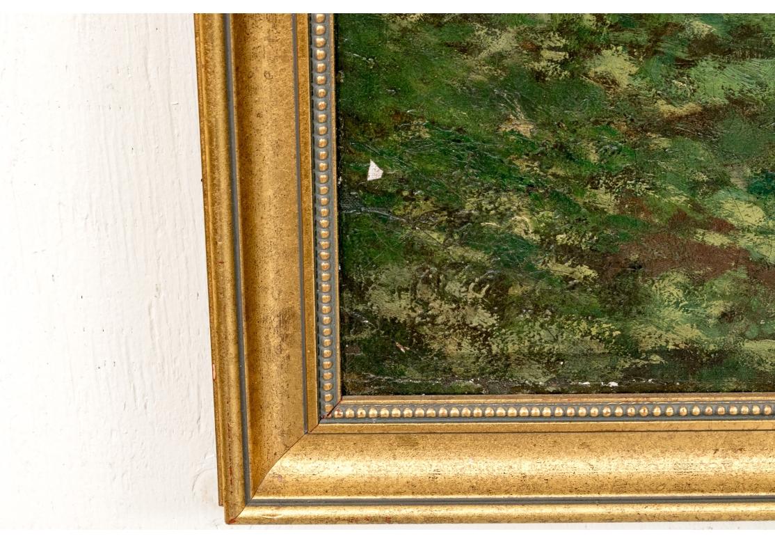 Thomas W. Shields (Am/Francia, 1849-1920) Óleo sobre lienzo Paisaje forestal francés en venta 8