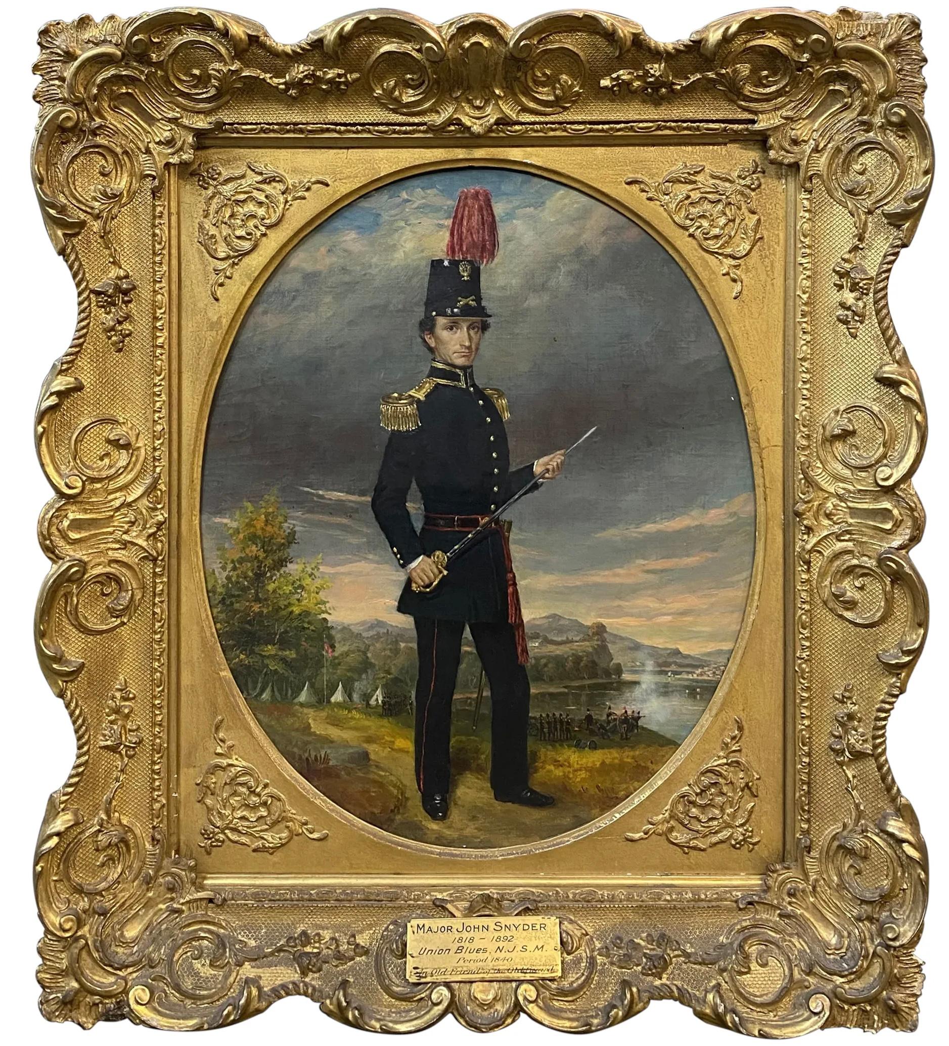 Thomas Waterman Wood Portrait Painting - Major John Snyder, Union Blues, N.J.S.M., "An Old Friend of the Old Guard"