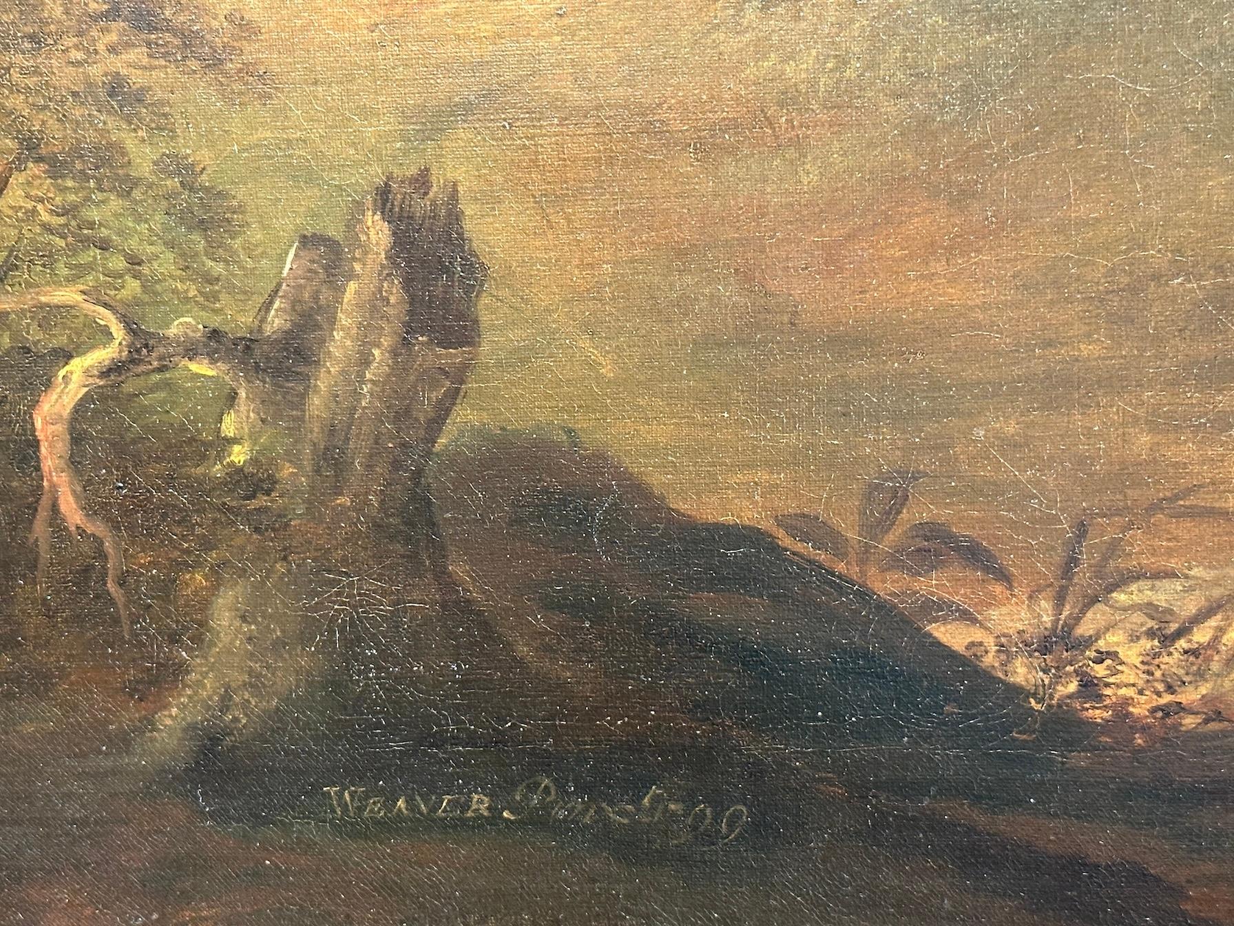 Englisches Porträt eines Jagdhundes in einer Landschaft aus dem 18. (Alte Meister), Painting, von Thomas Weaver
