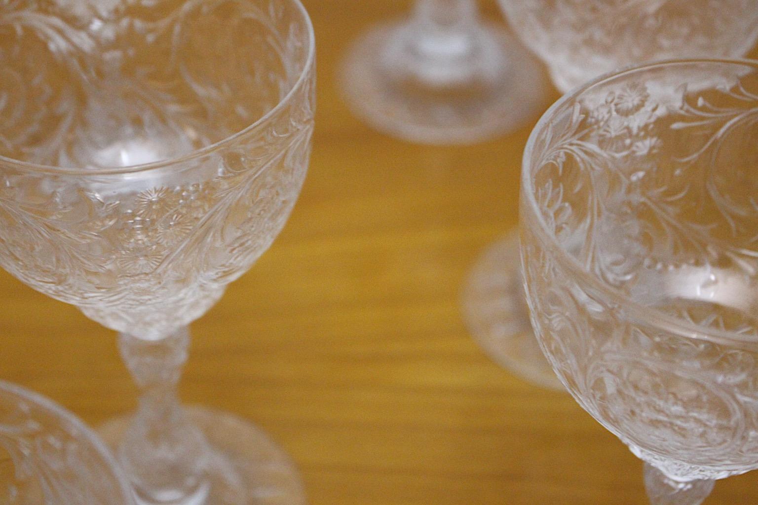 Thomas Webb & Sons Ten Wine Glasses c 1903 Era Jugendstil Royaume-Uni en vente 8
