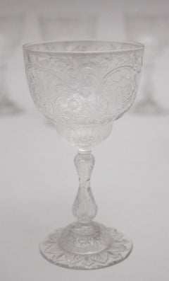 Thomas Webb und Söhne Zehn Weingläser ca. 1903 Ära Jugendstil Vereinigtes Königreich