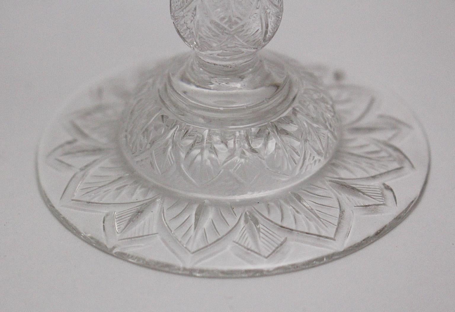 Gravé Thomas Webb & Sons Ten Wine Glasses c 1903 Era Jugendstil Royaume-Uni en vente