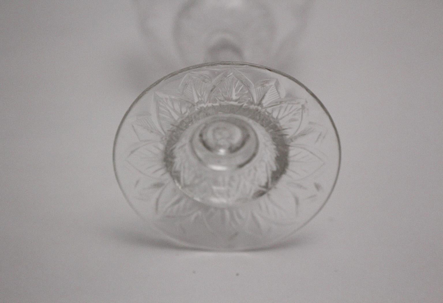 Thomas Webb & Sons Ten Wine Glasses c 1903 Era Jugendstil Royaume-Uni Bon état - En vente à Vienna, AT