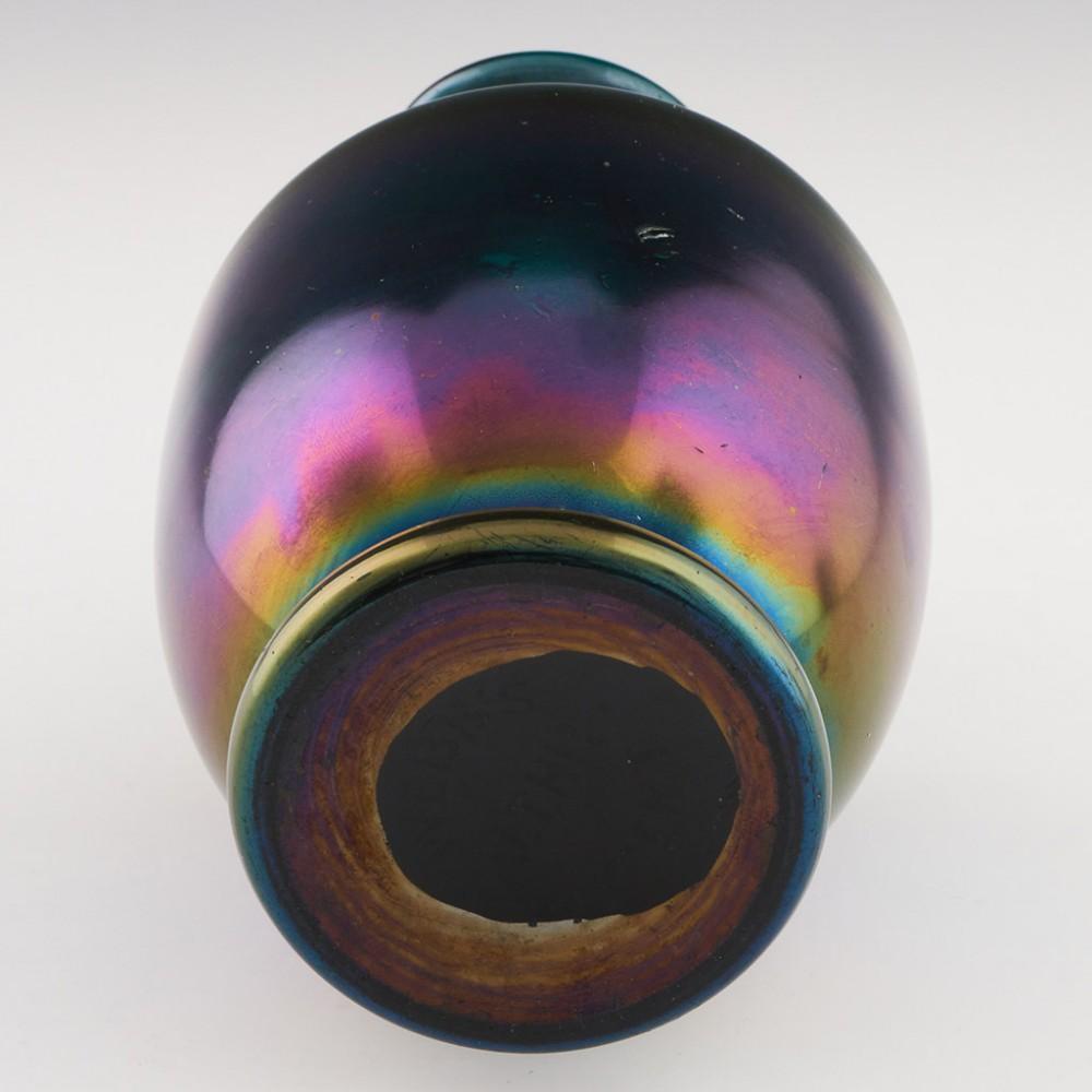 Art Glass Thomas Webb Bronze Glass Vase c1880 For Sale
