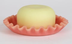 Cuenco de cristal satinado Uranio birmano Thomas Webb