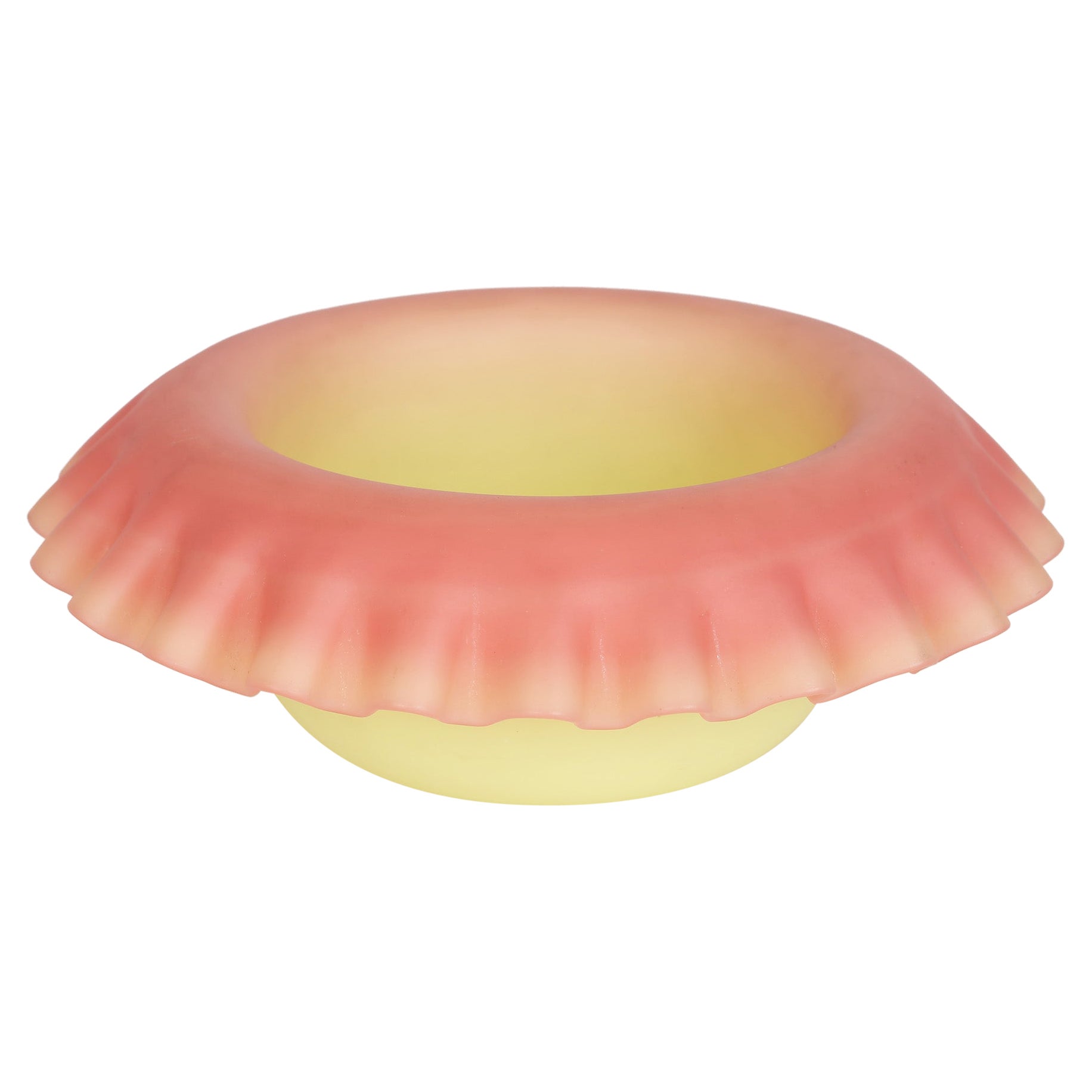 Thomas Webb Burmese Uranium Satin Glass Bowl