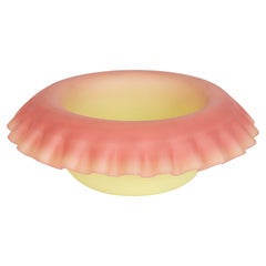 Thomas Webb Burmese Uranium Satin Glass Bowl