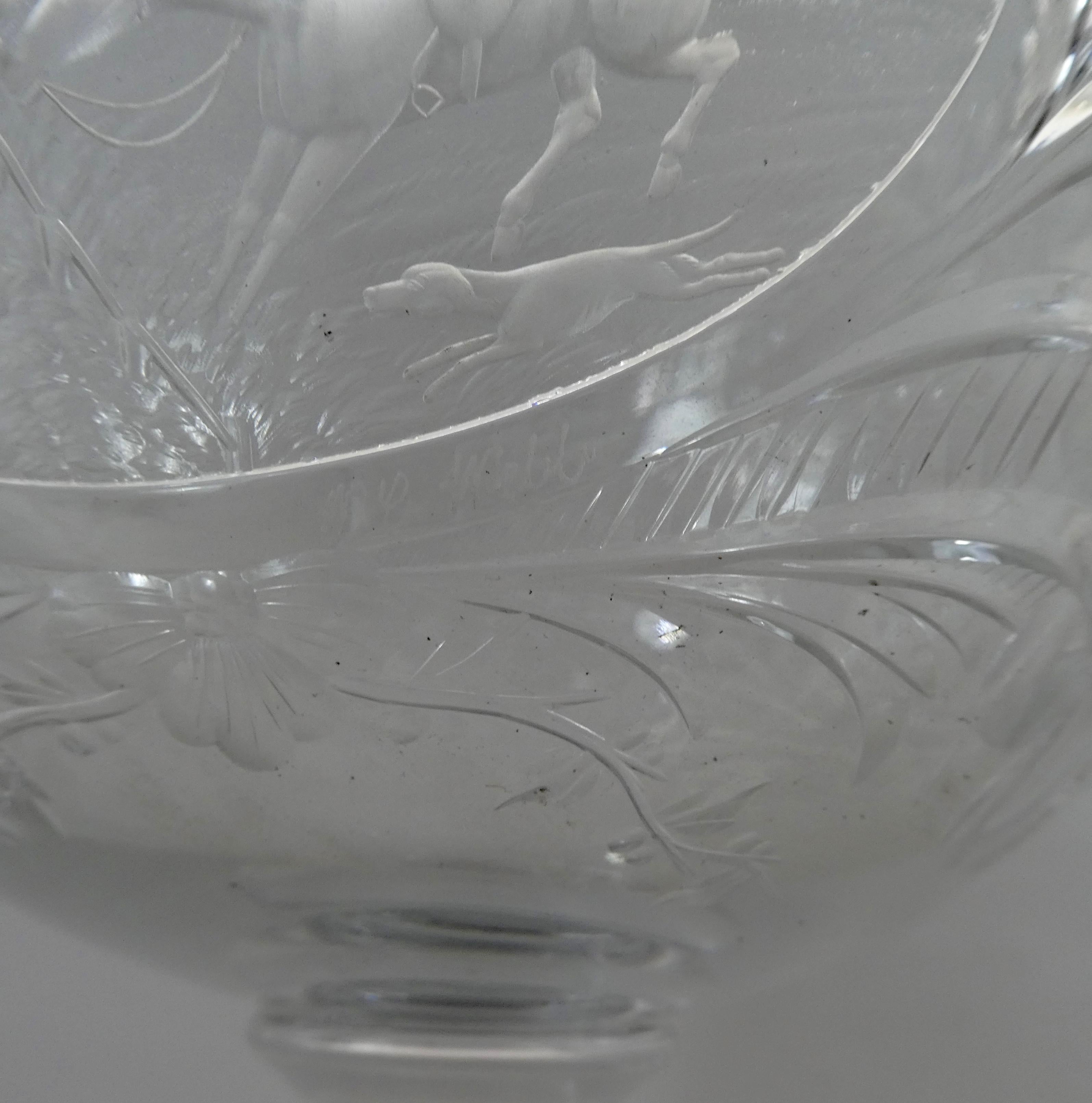 Thomas Webb & Corbett Ltd Glass Hunting Goblet, circa 1930 2