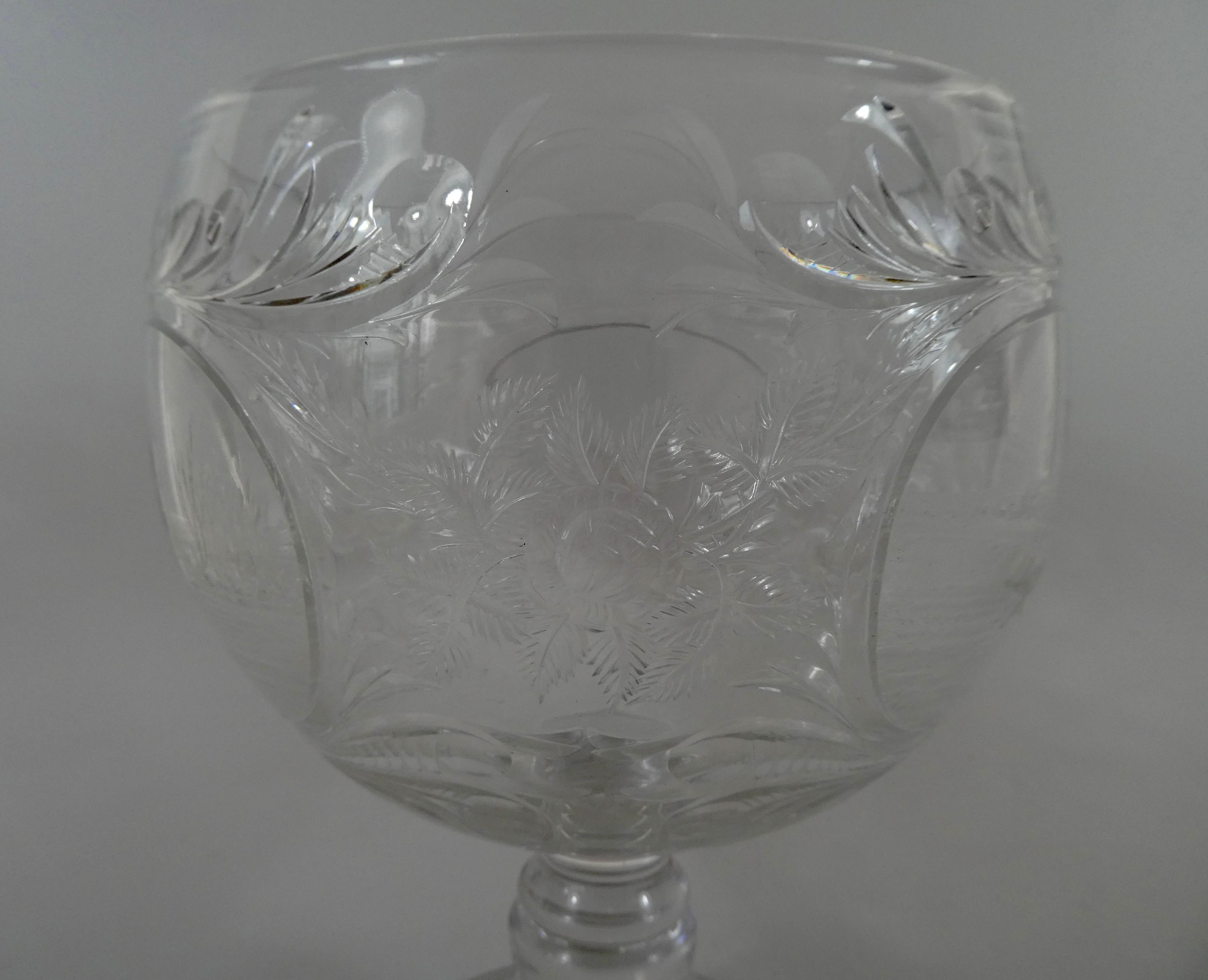 Thomas Webb & Corbett Ltd Glass Hunting Goblet, circa 1930 3