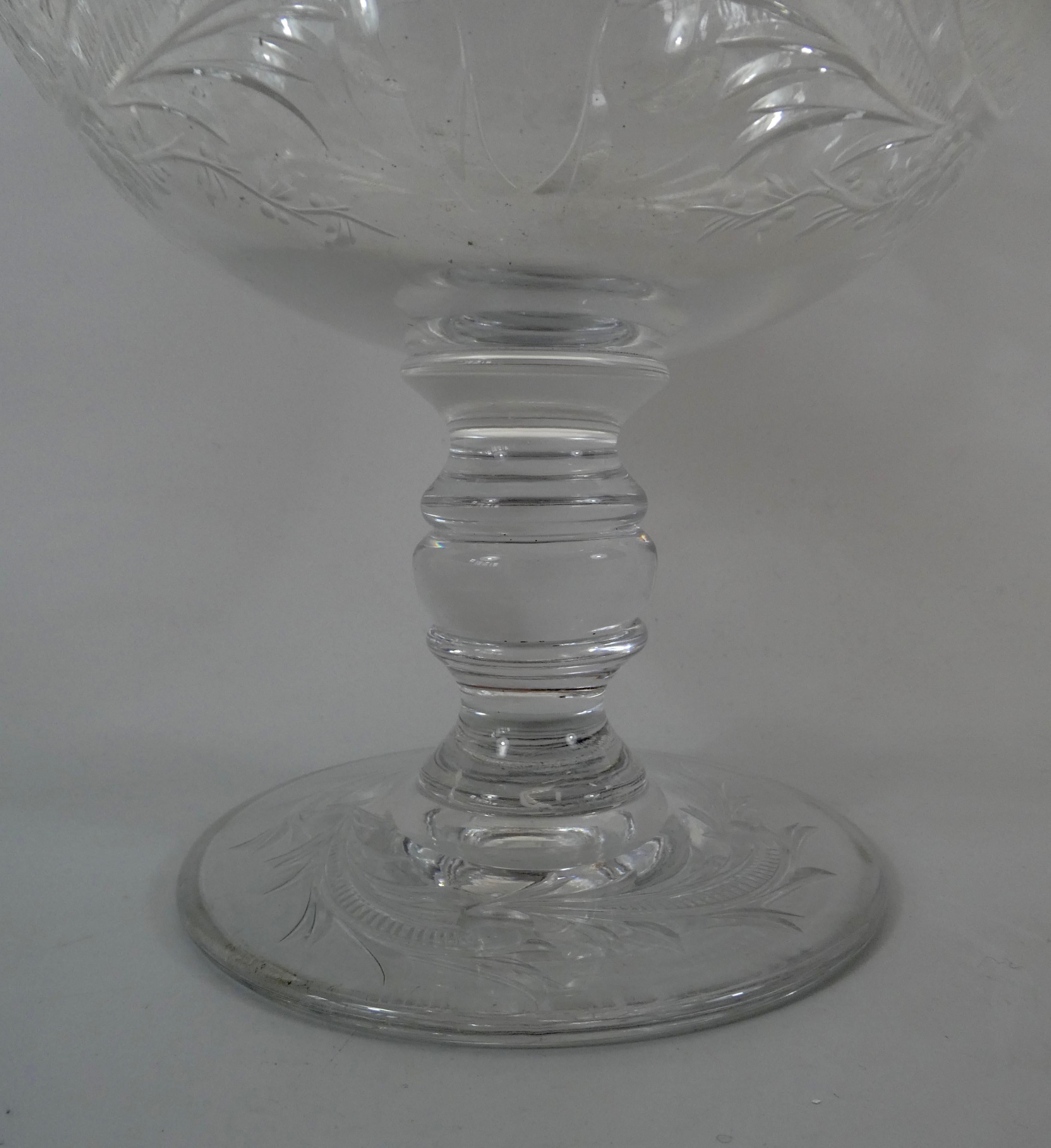 Mid-20th Century Thomas Webb & Corbett Ltd Glass Hunting Goblet, circa 1930