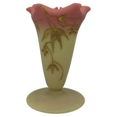 Thomas Webb & Sons Burmese glass vase, c. 1900.