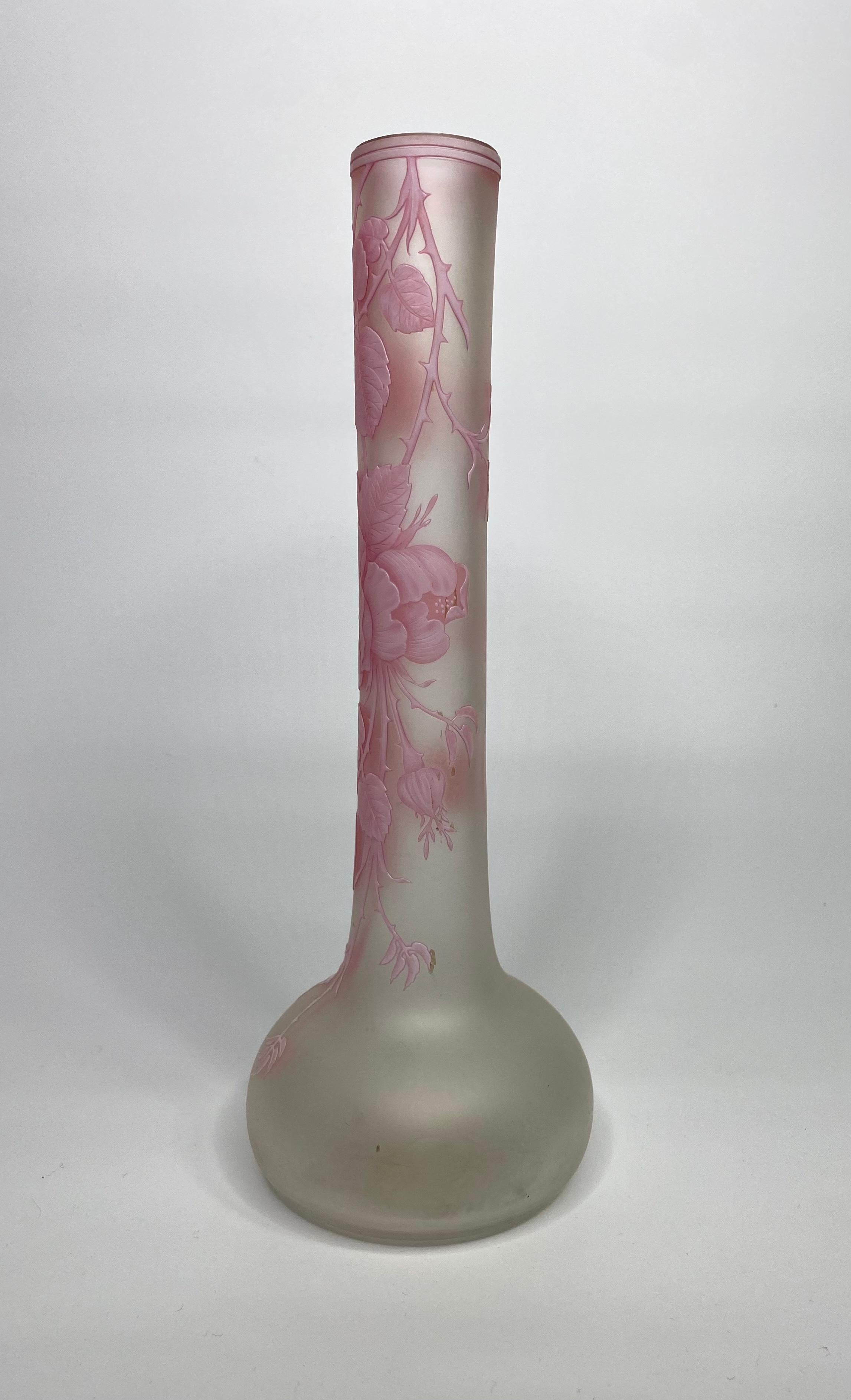 Thomas Webb & Sons Cameo Glass Vase, Briar Rose, C. 1880 4