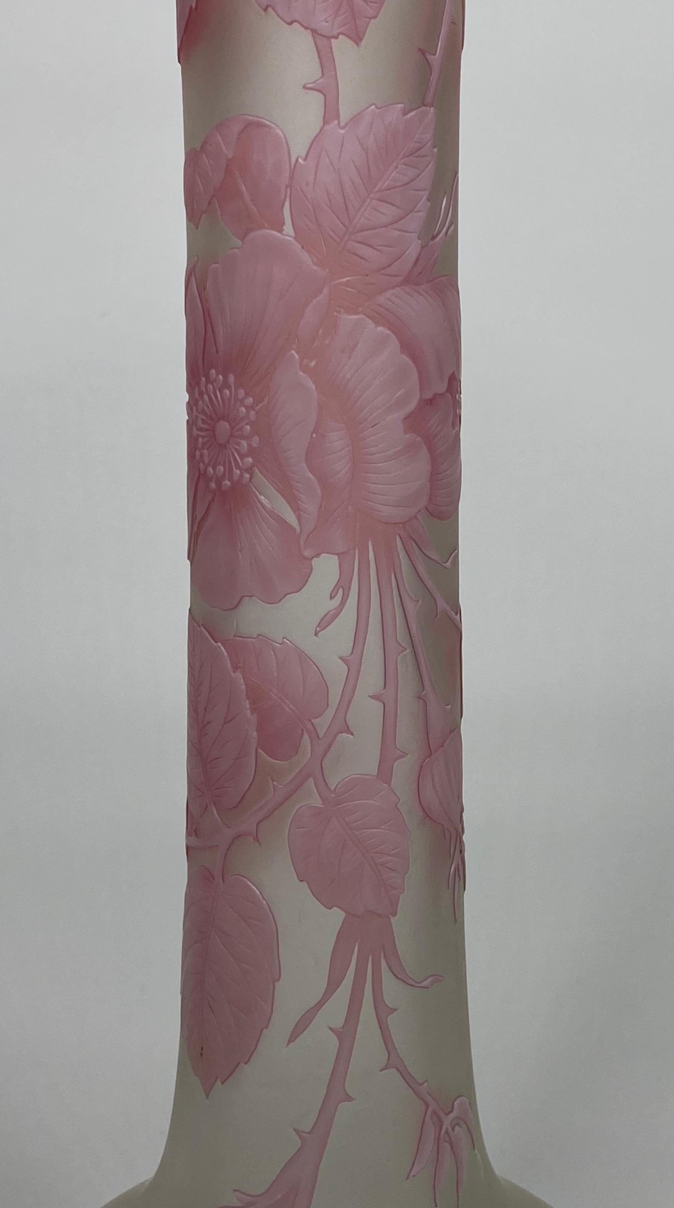 Thomas Webb & Sons Cameo Glass Vase, Briar Rose, C. 1880 7