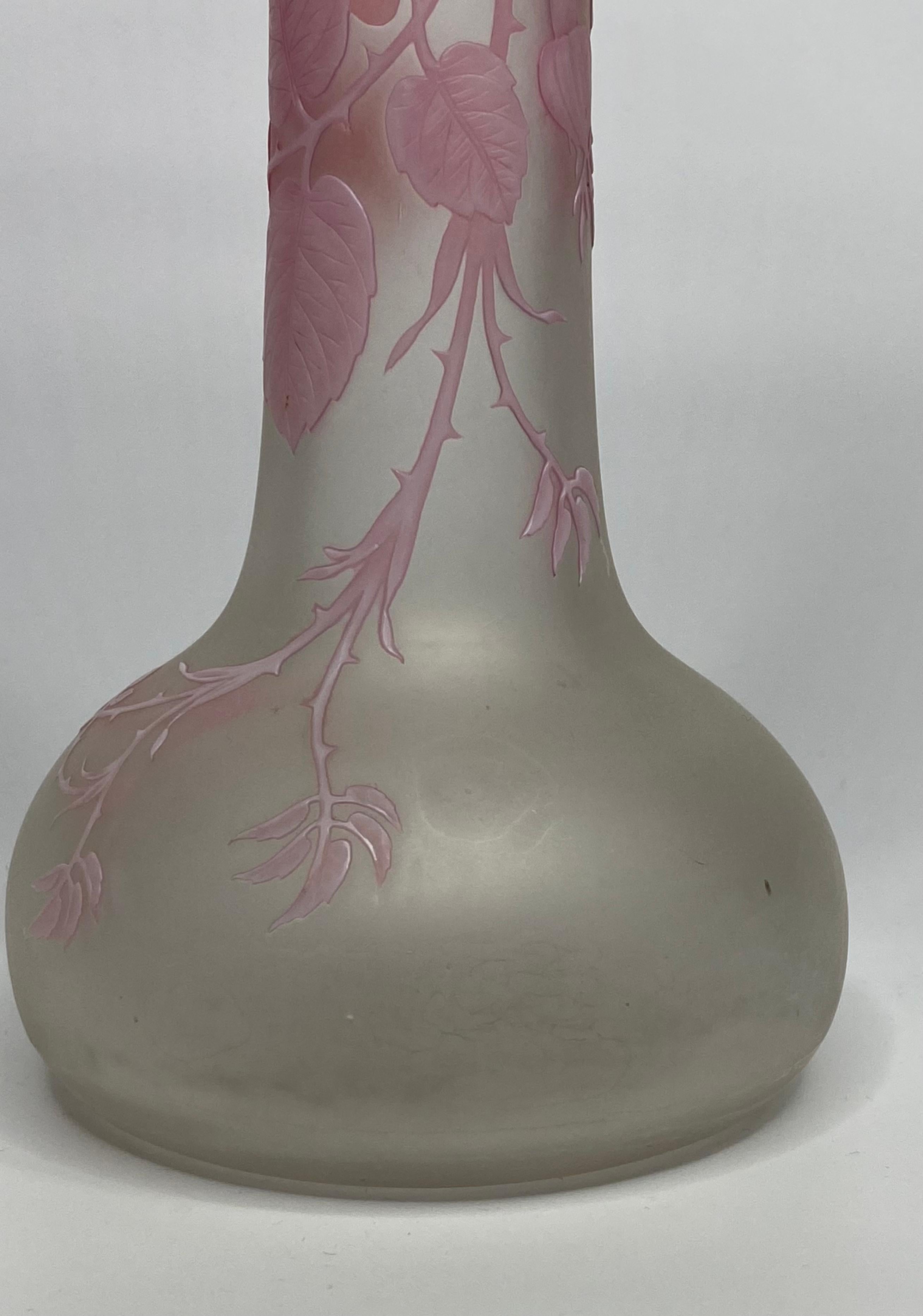 Thomas Webb & Sons Cameo Glass Vase, Briar Rose, C. 1880 8