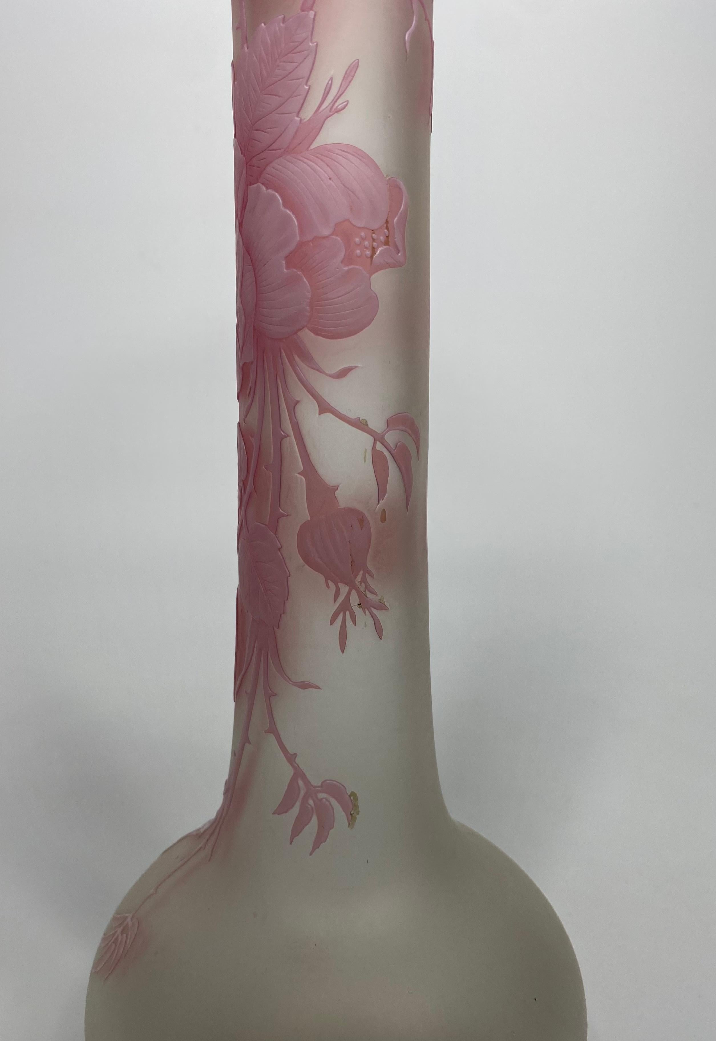 Thomas Webb & Sons Cameo Glass Vase, Briar Rose, C. 1880 1