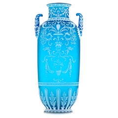 Thomas Webb & Sons Cameo Two-Handled Vase by George Woodall