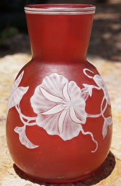 Thomas Webb & Sons Red and White Cameo Vasea