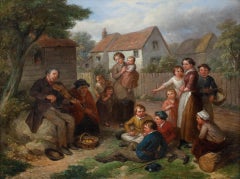 Attrib. Thomas Webster (1800-1886) - 19th Century Oil, The Fiddler